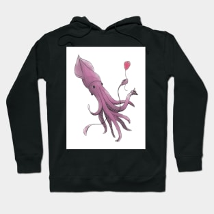 Giant Squid with Cake and Balloon - Happy Birthday Hoodie